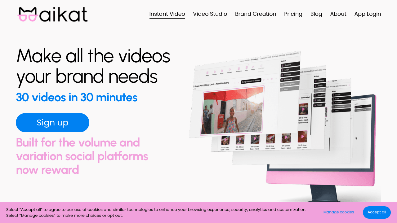AI KAT interface screenshot showing main features and user interface