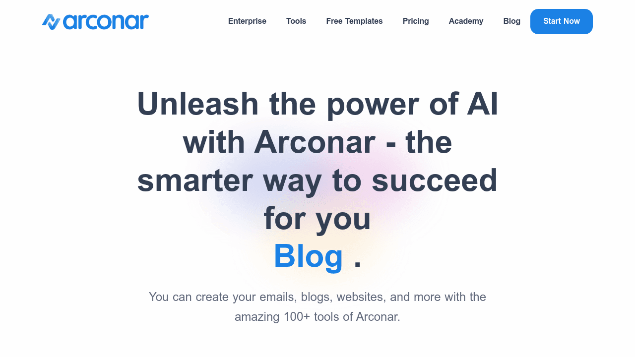 Arconar interface screenshot showing main features and user interface