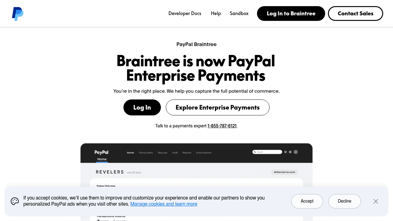 Braintree interface screenshot showing main features and user interface