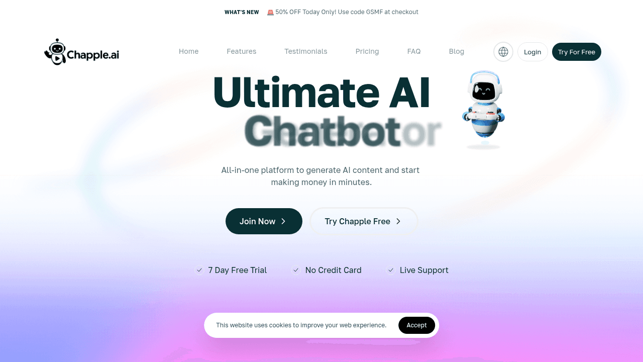 Chapple.ai interface screenshot showing main features and user interface