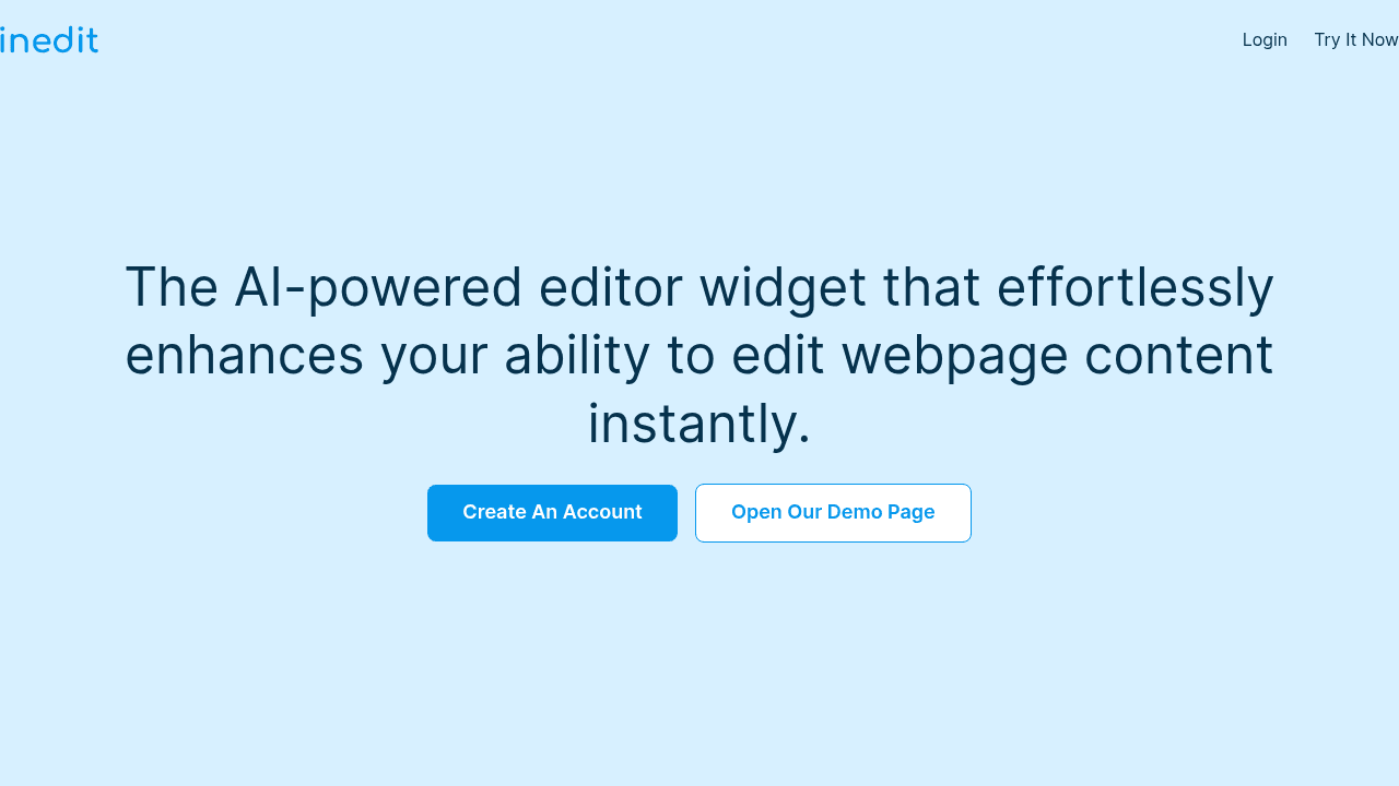 inedit interface screenshot showing main features and user interface