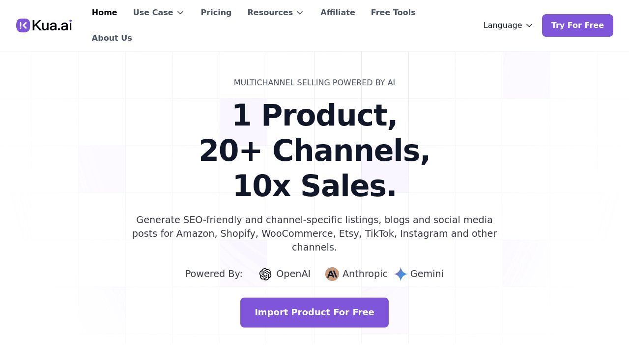 Kua.ai interface screenshot showing main features and user interface