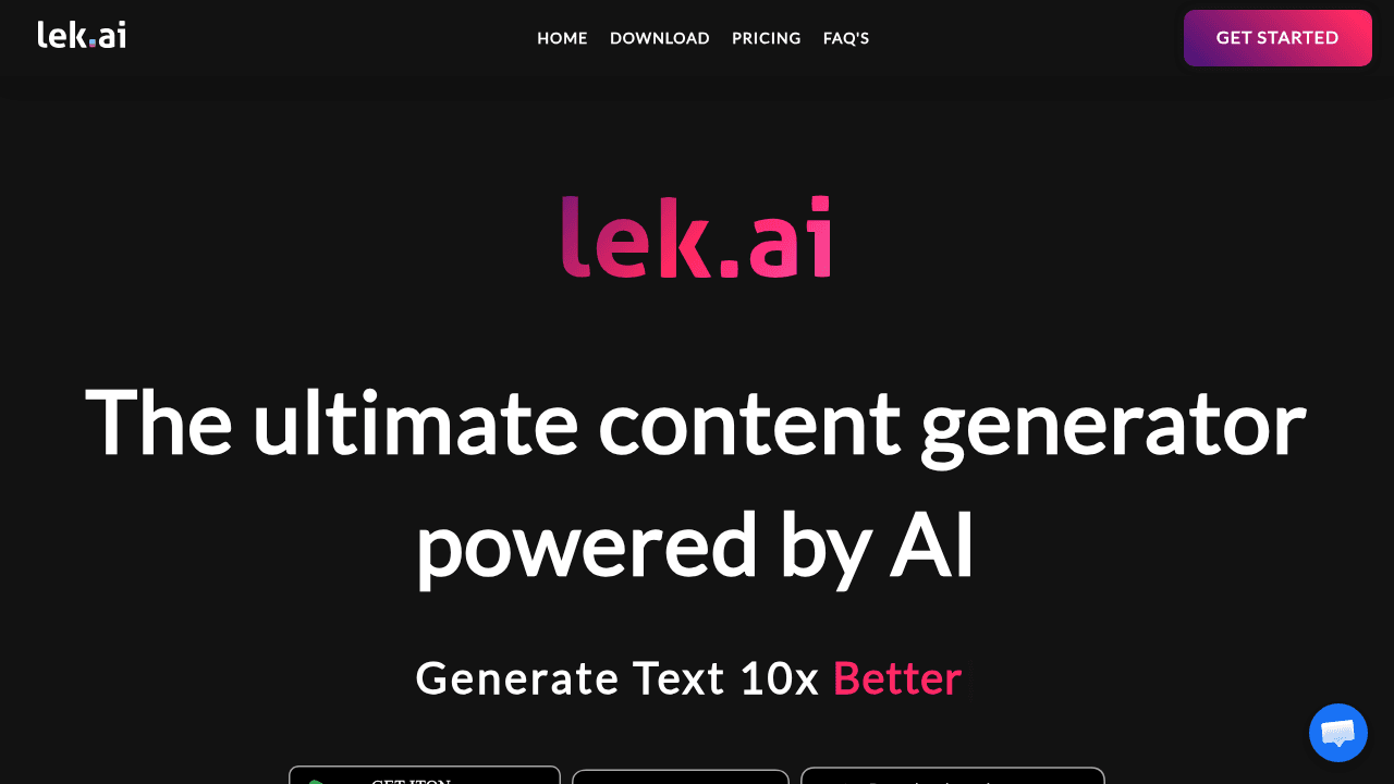 Lek interface screenshot showing main features and user interface