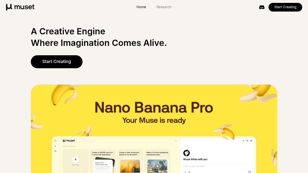 Muset.ai interface screenshot showing main features and user interface