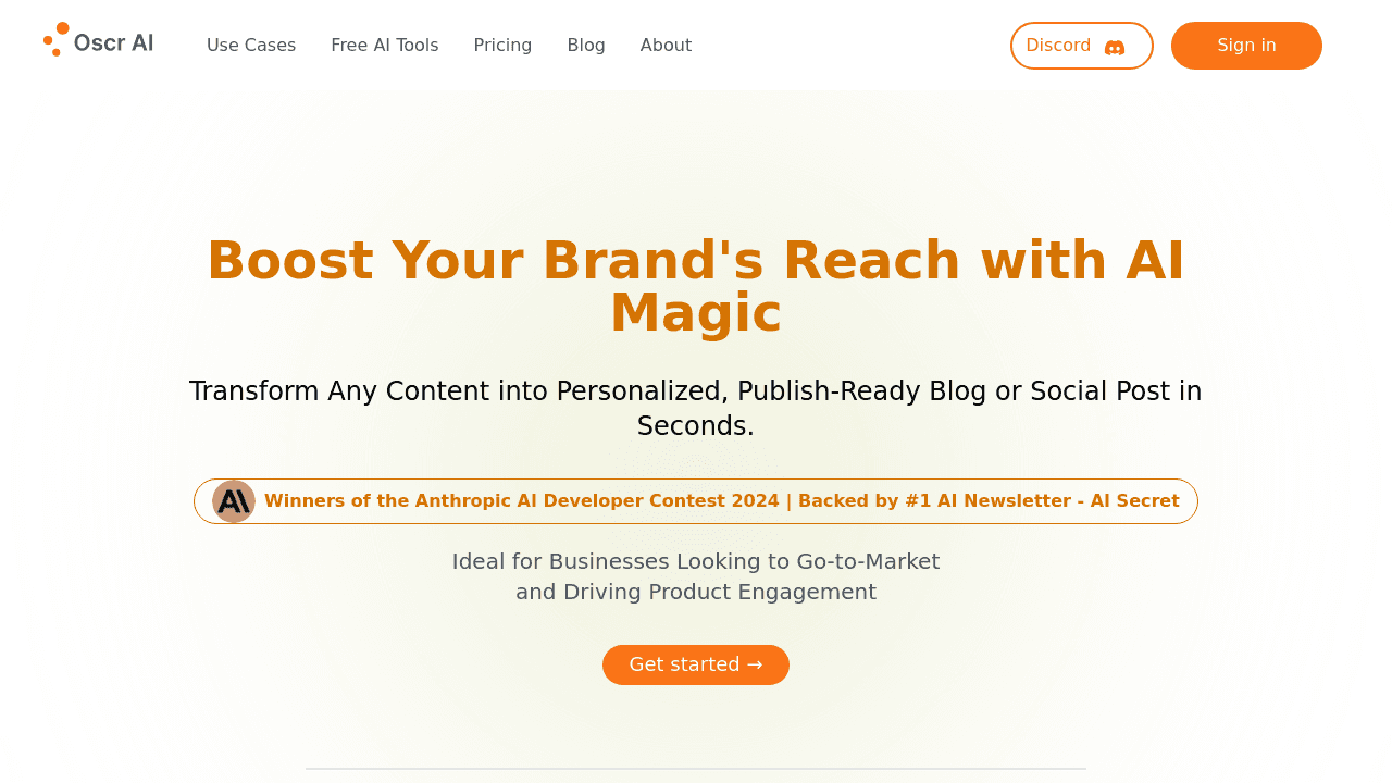 Oscr interface screenshot showing main features and user interface