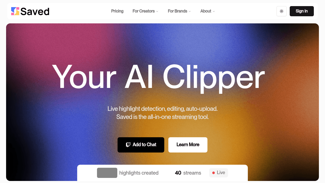 Saved interface screenshot showing main features and user interface
