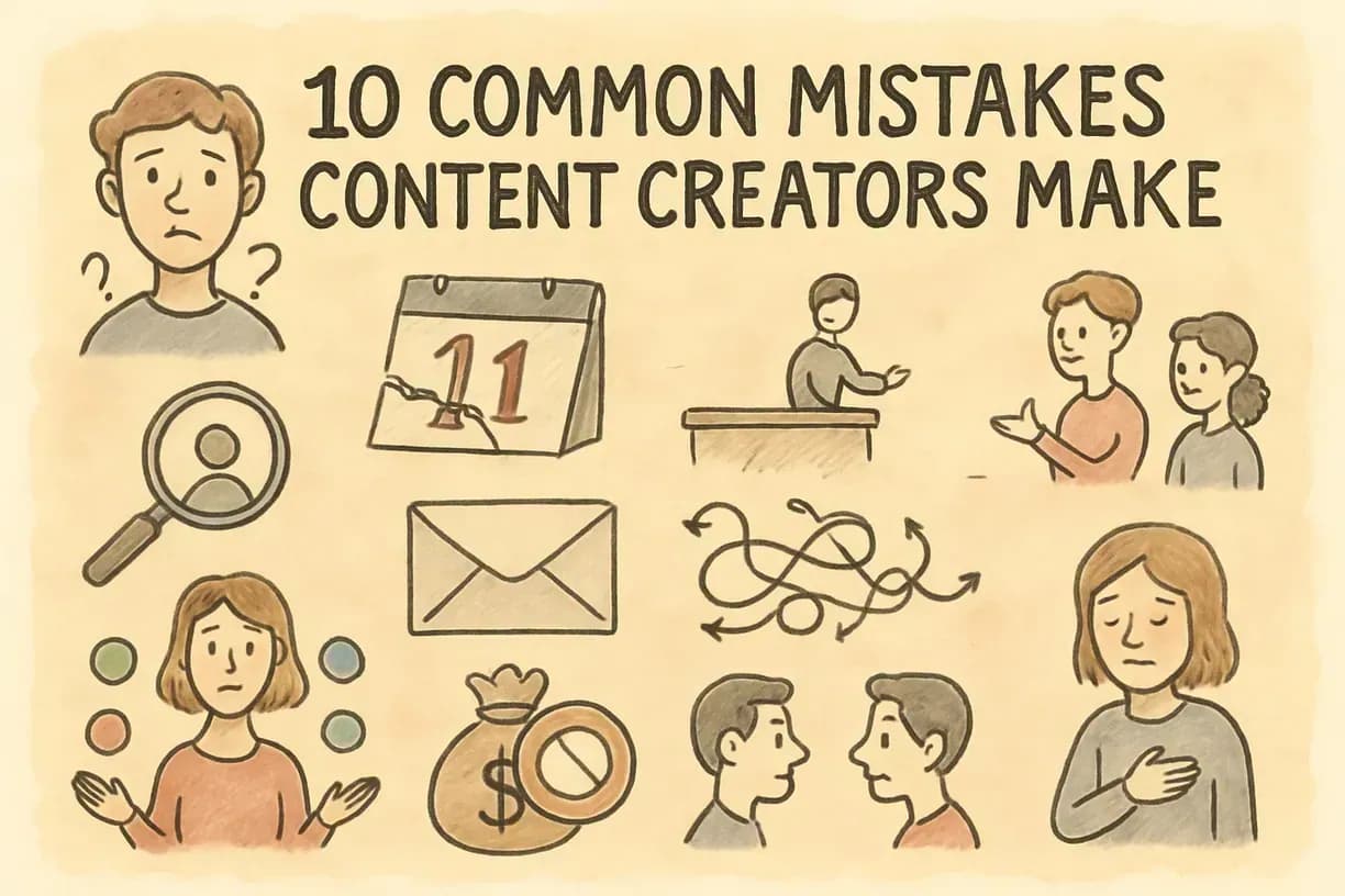 10 Content Creator Mistakes That Kill Growth (And How to Fix Them)