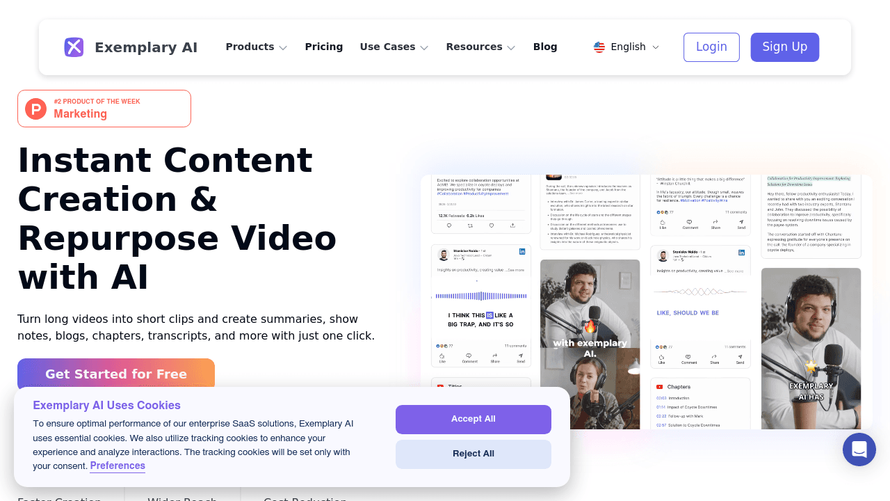 Exemplary interface screenshot showing main features and user interface