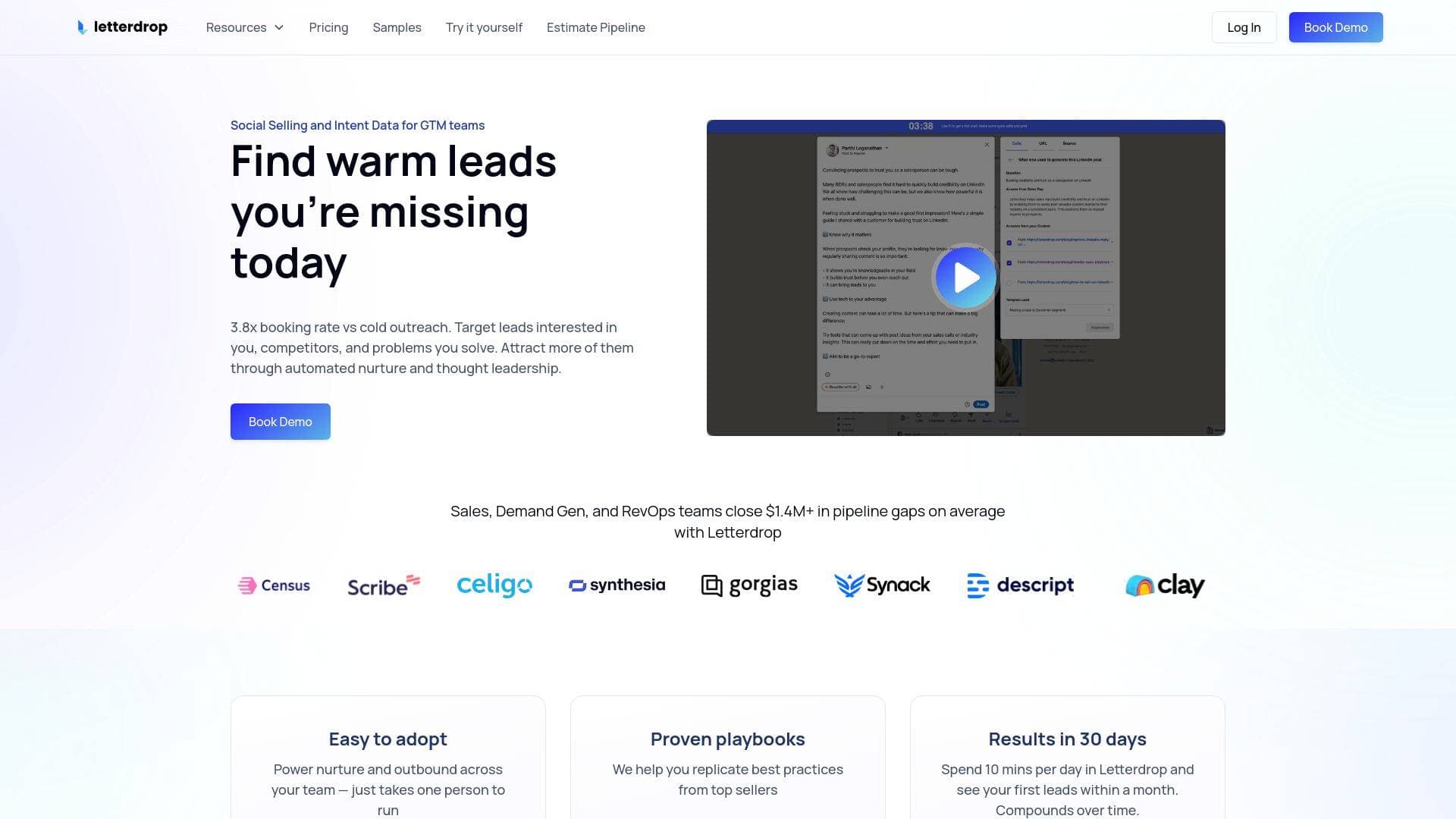 Letterdrop interface screenshot showing main features and user interface