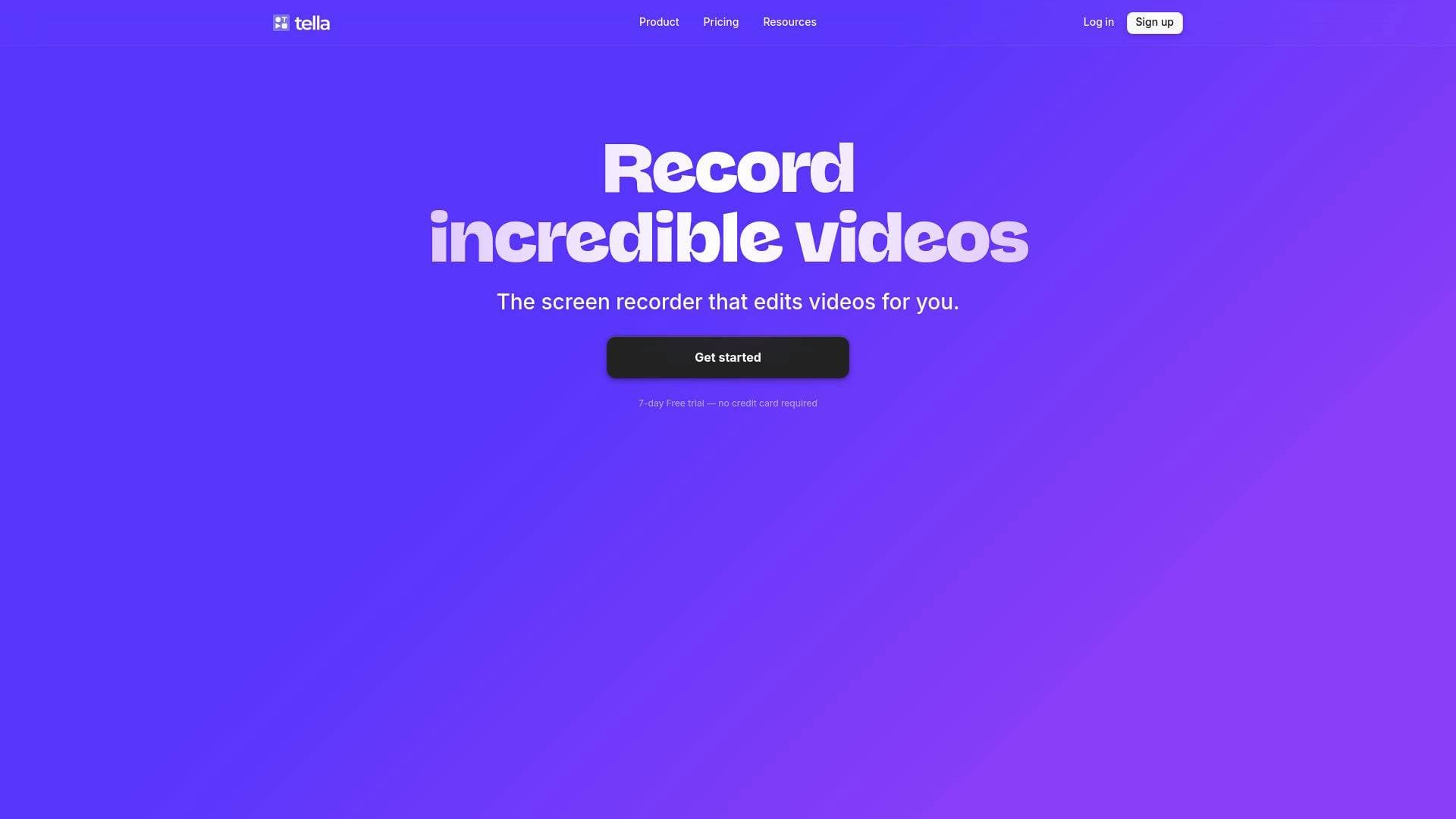 Tella interface screenshot showing main features and user interface