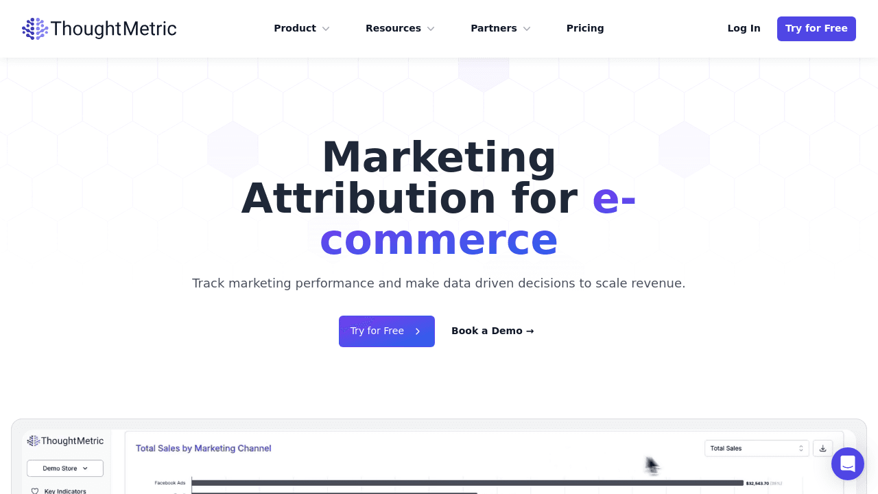 ThoughtMetric interface screenshot showing main features and user interface