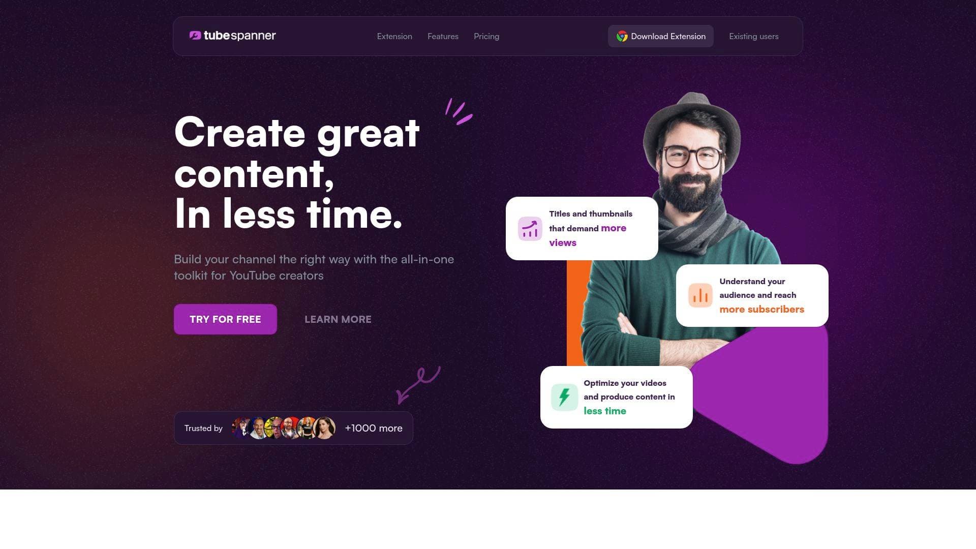 TubeSpanner interface screenshot showing main features and user interface