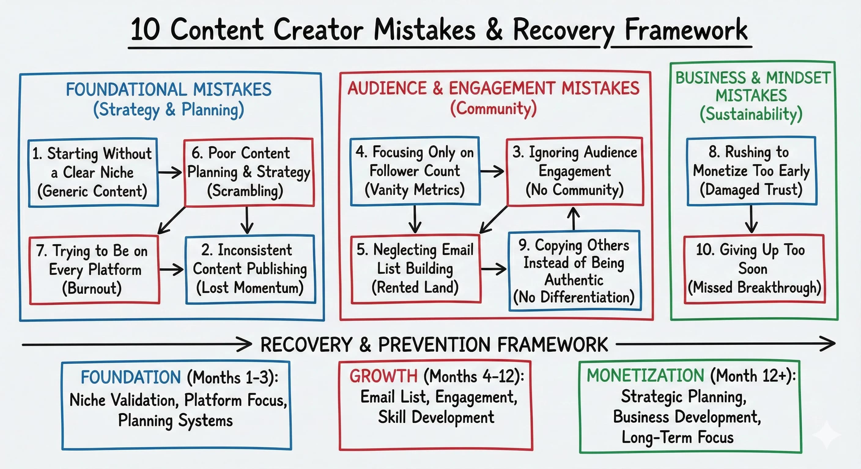 10 Content Creator Mistakes That Kill Growth (And How to Fix Them) - Blog post thumbnail