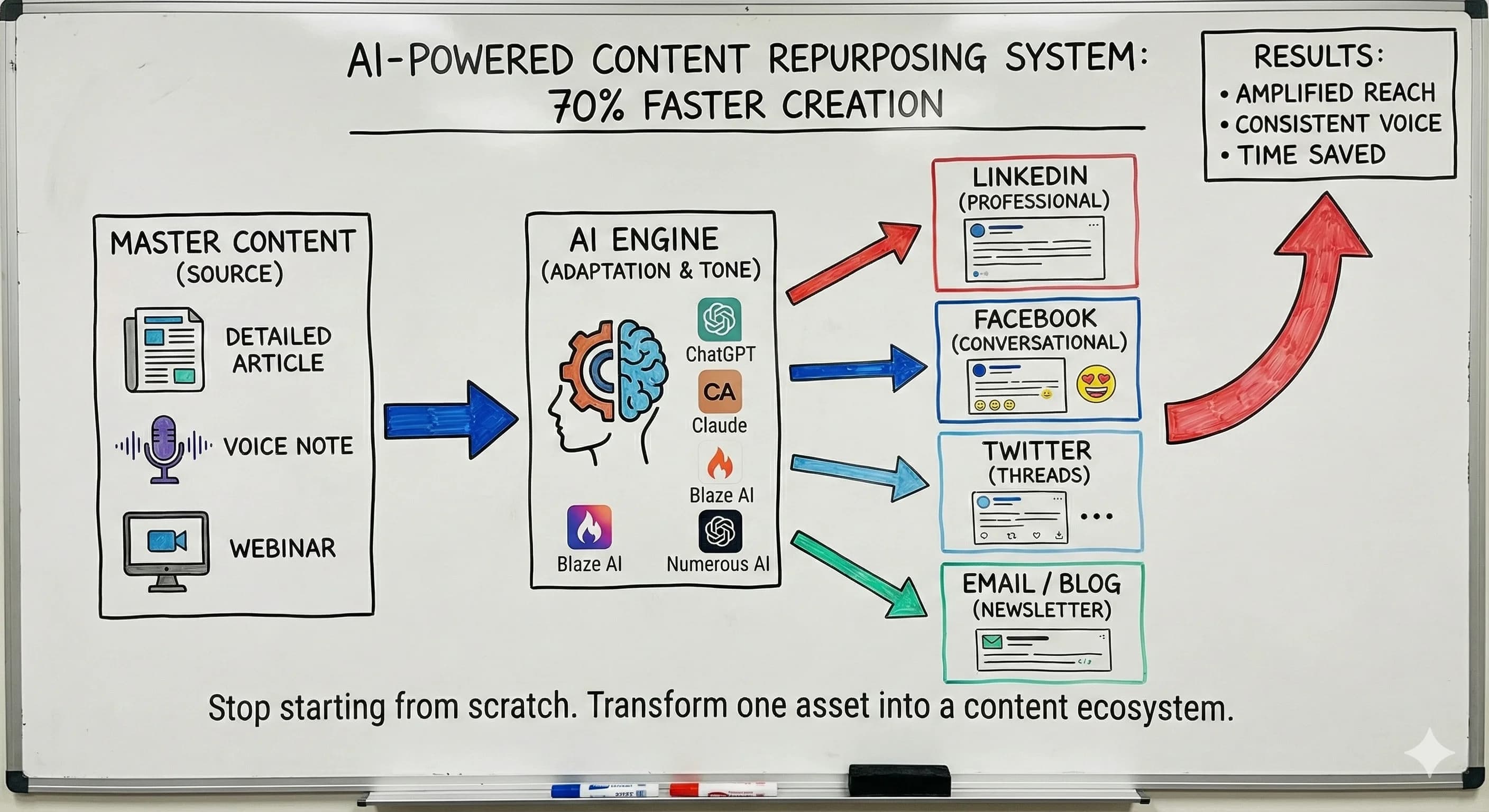 AI-Powered Content Repurposing: How to Create Content 70% Faster