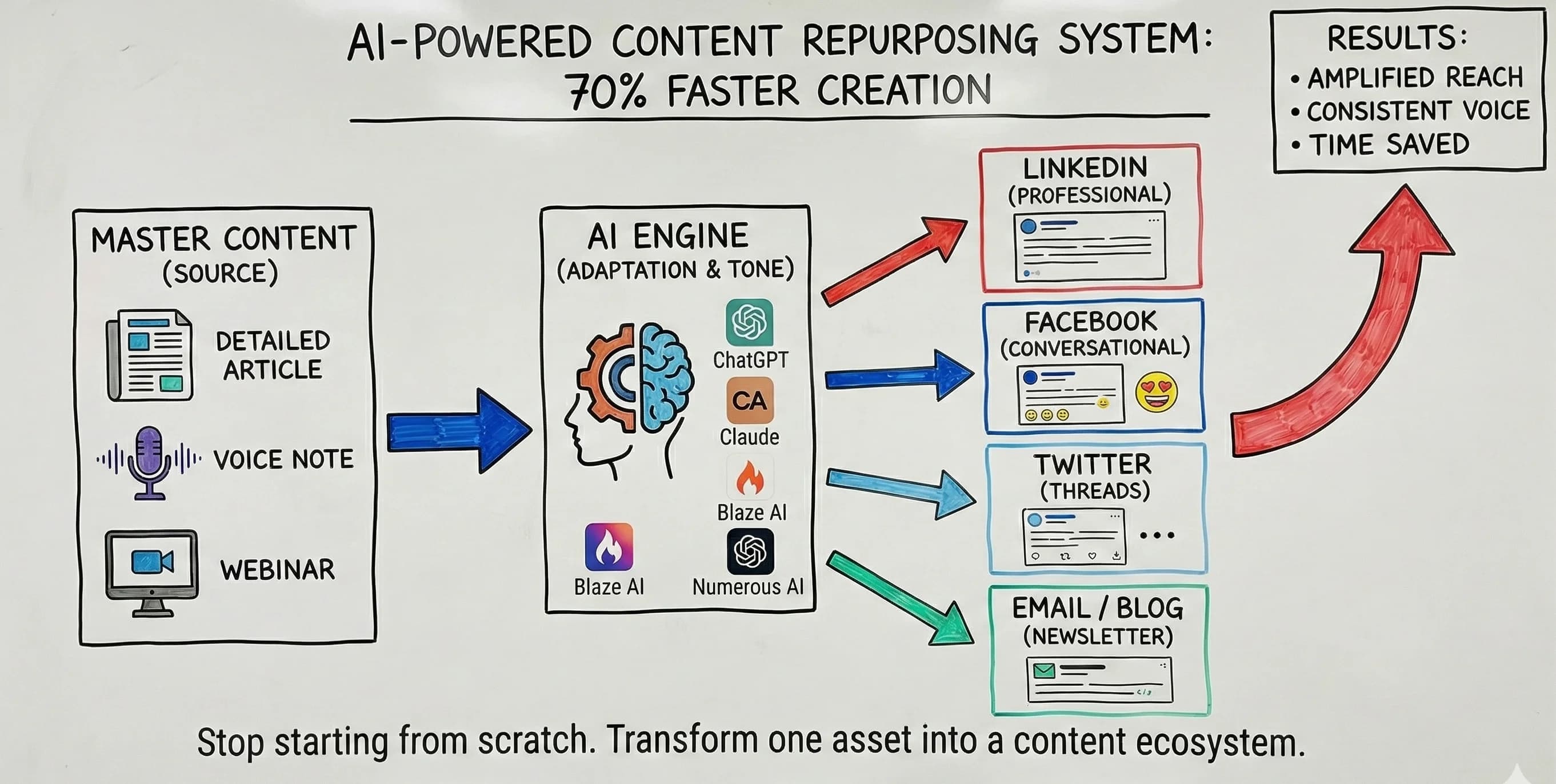AI-Powered Content Repurposing: How to Create Content 70% Faster - Blog post thumbnail