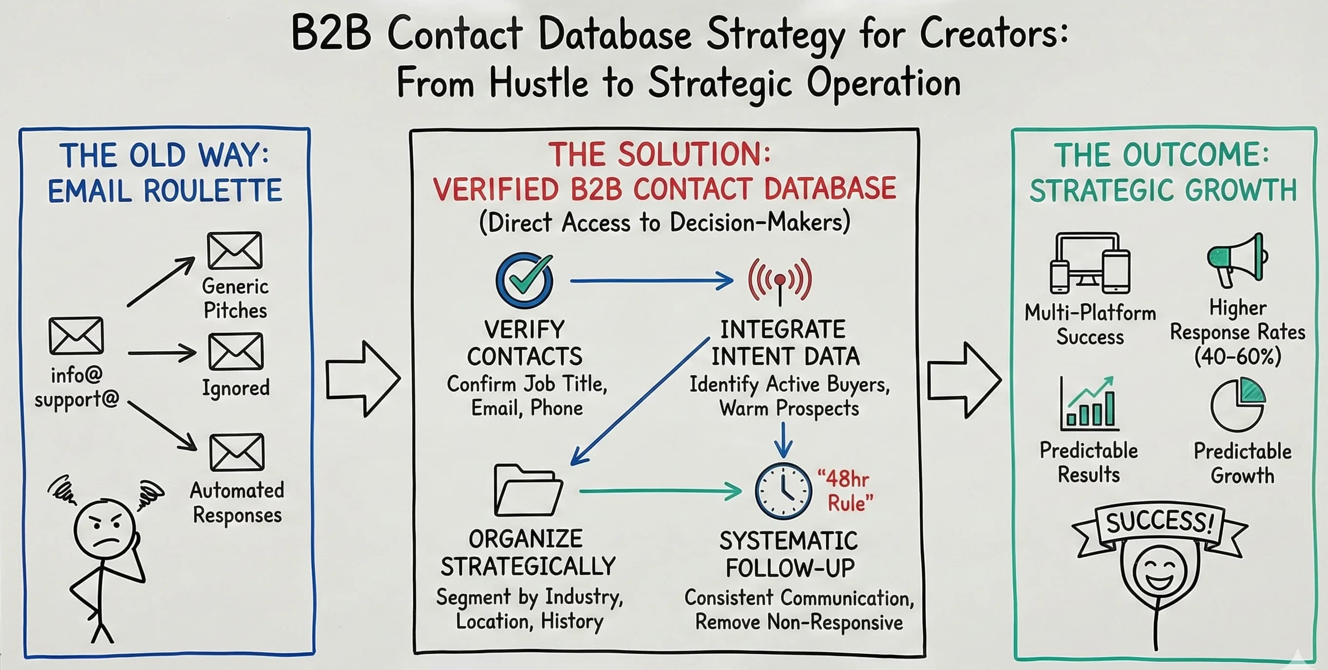 B2B Contact Database Strategy: Direct Access to Marketing Decision-Makers for Content Creators - Blog post thumbnail