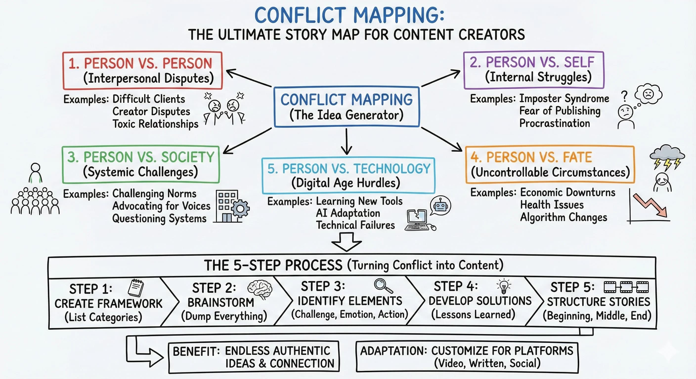 Conflict Mapping for Content Creators: The Ultimate Story Map Template