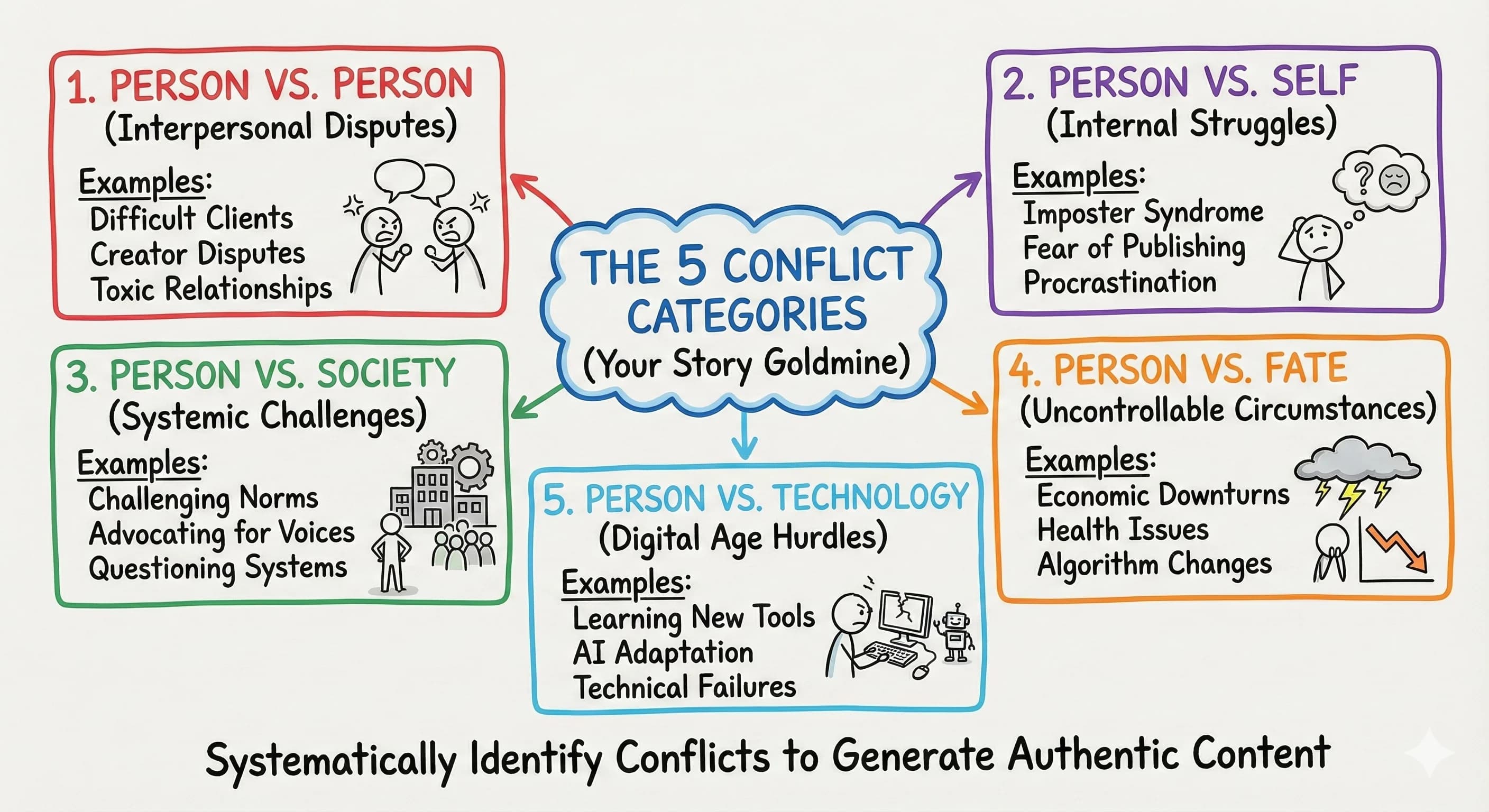 Conflict Mapping for Content Creators: The Ultimate Story Map Template - overview