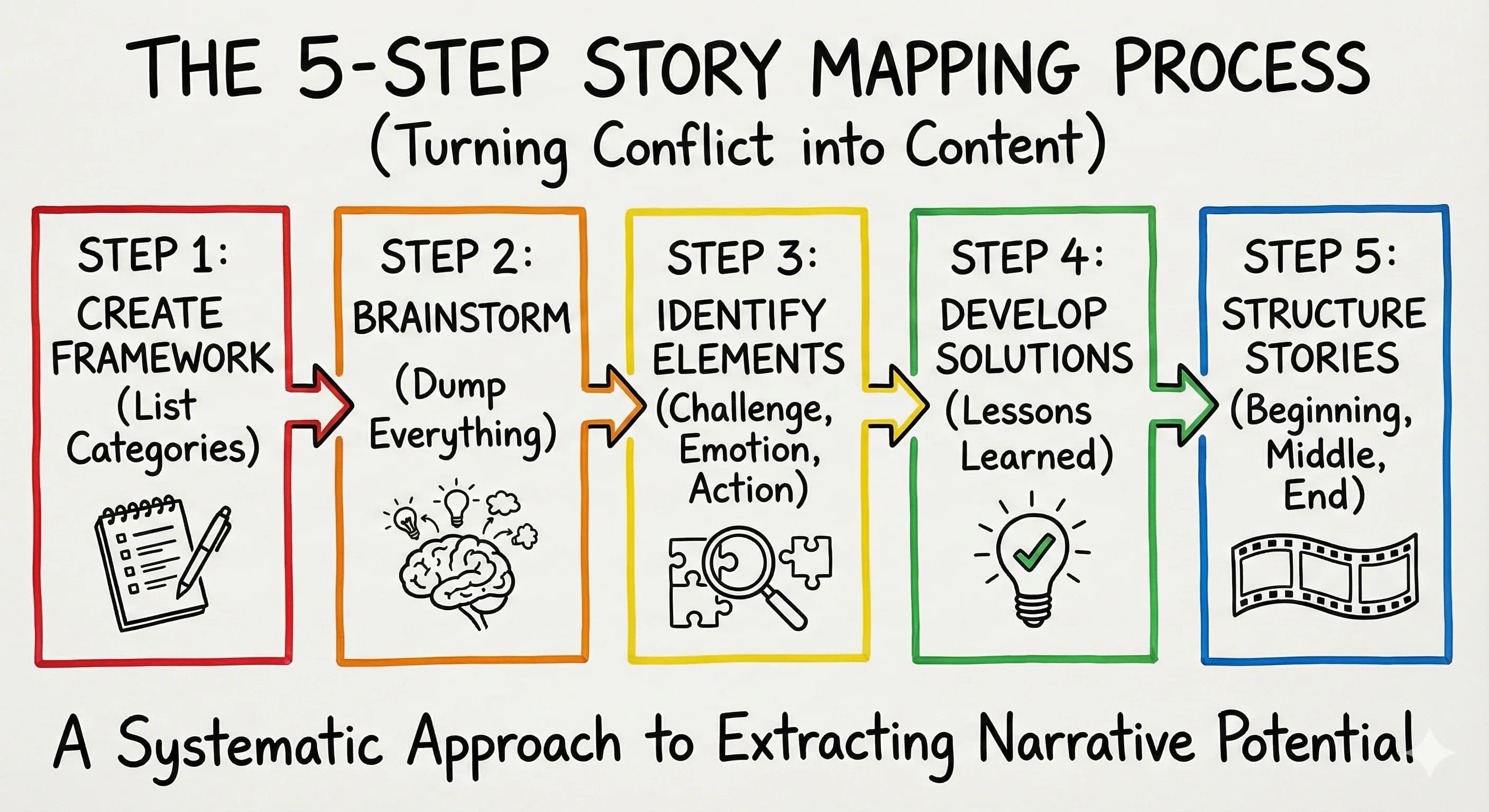 Conflict Mapping for Content Creators: The Ultimate Story Map Template - overview