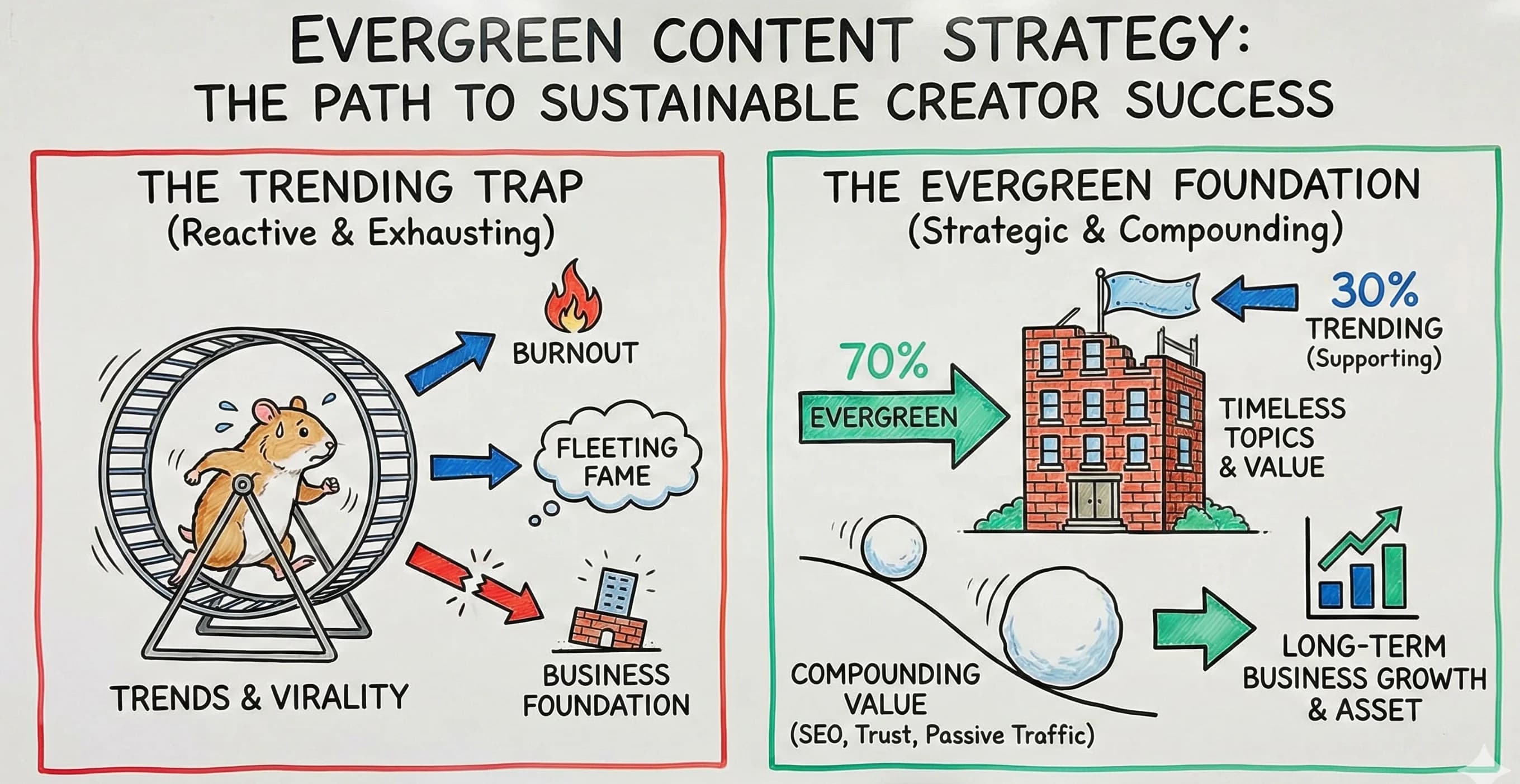 Evergreen Content Strategy: Build Sustainable Creator Success Beyond Trending Content - Blog post thumbnail