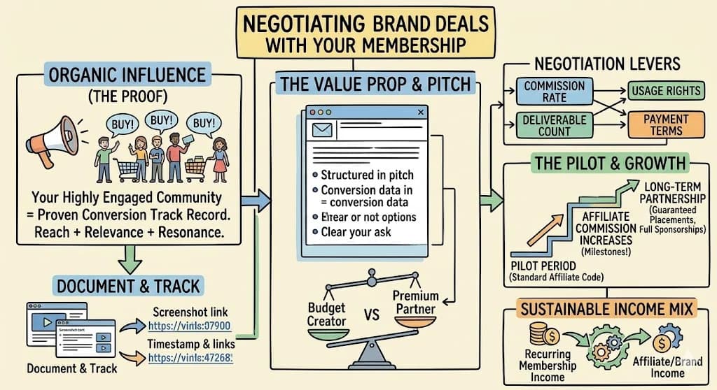How to Negotiate Brand Deals as a Content Creator Using Your Membership Audience - Featured blog post image