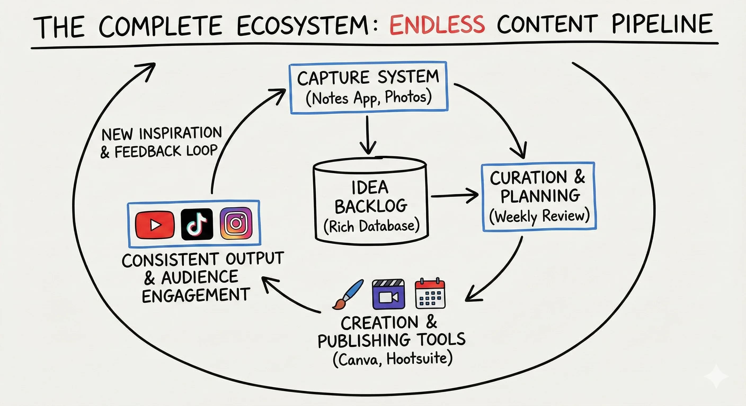 Never Run Out of Content Ideas: The Ultimate Content Creation System for Modern Creators - Blog post thumbnail