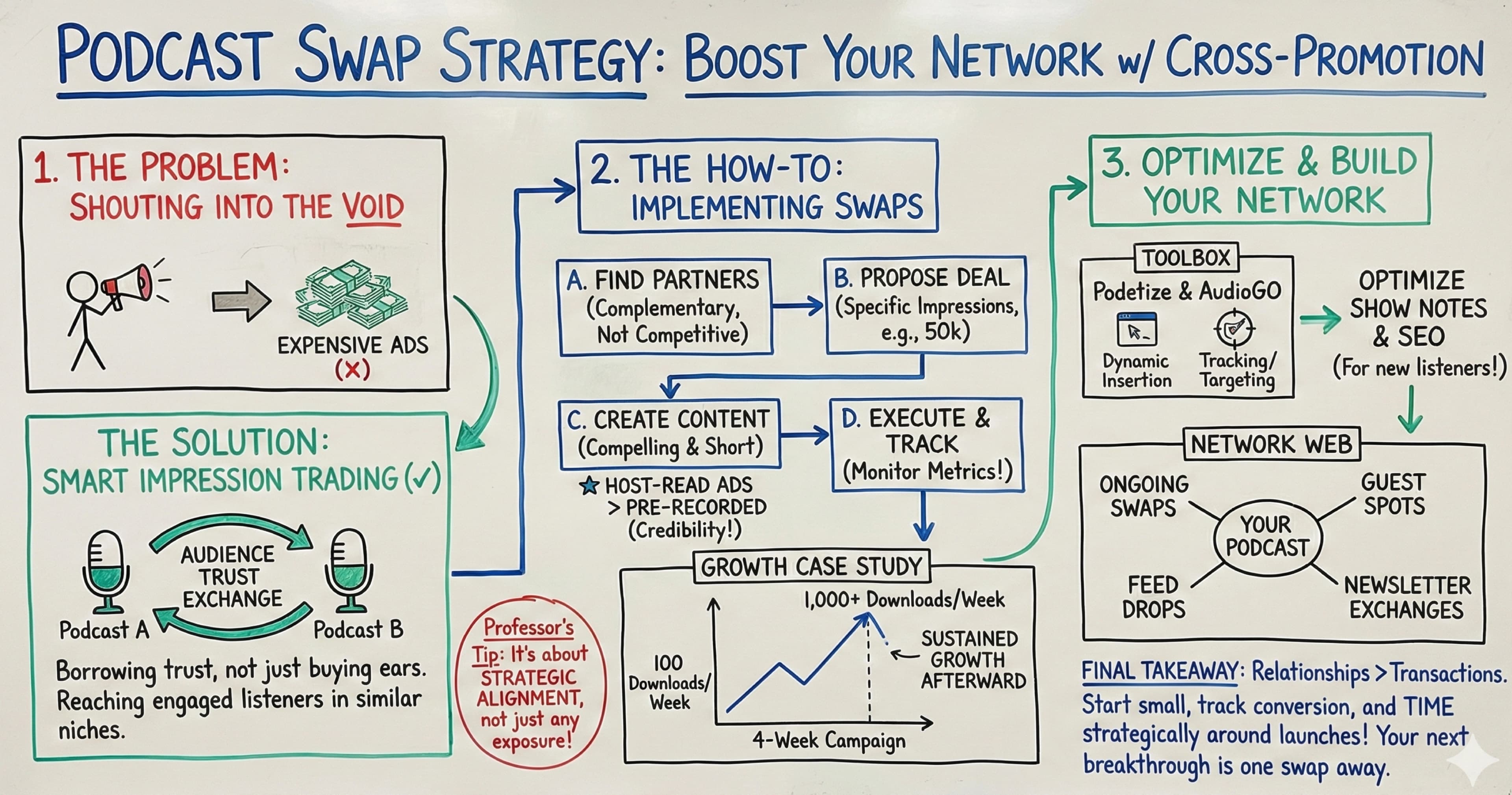 Podcast Swap Strategy: How to Boost Your Podcast Network Through Cross-Promotion - Blog post thumbnail
