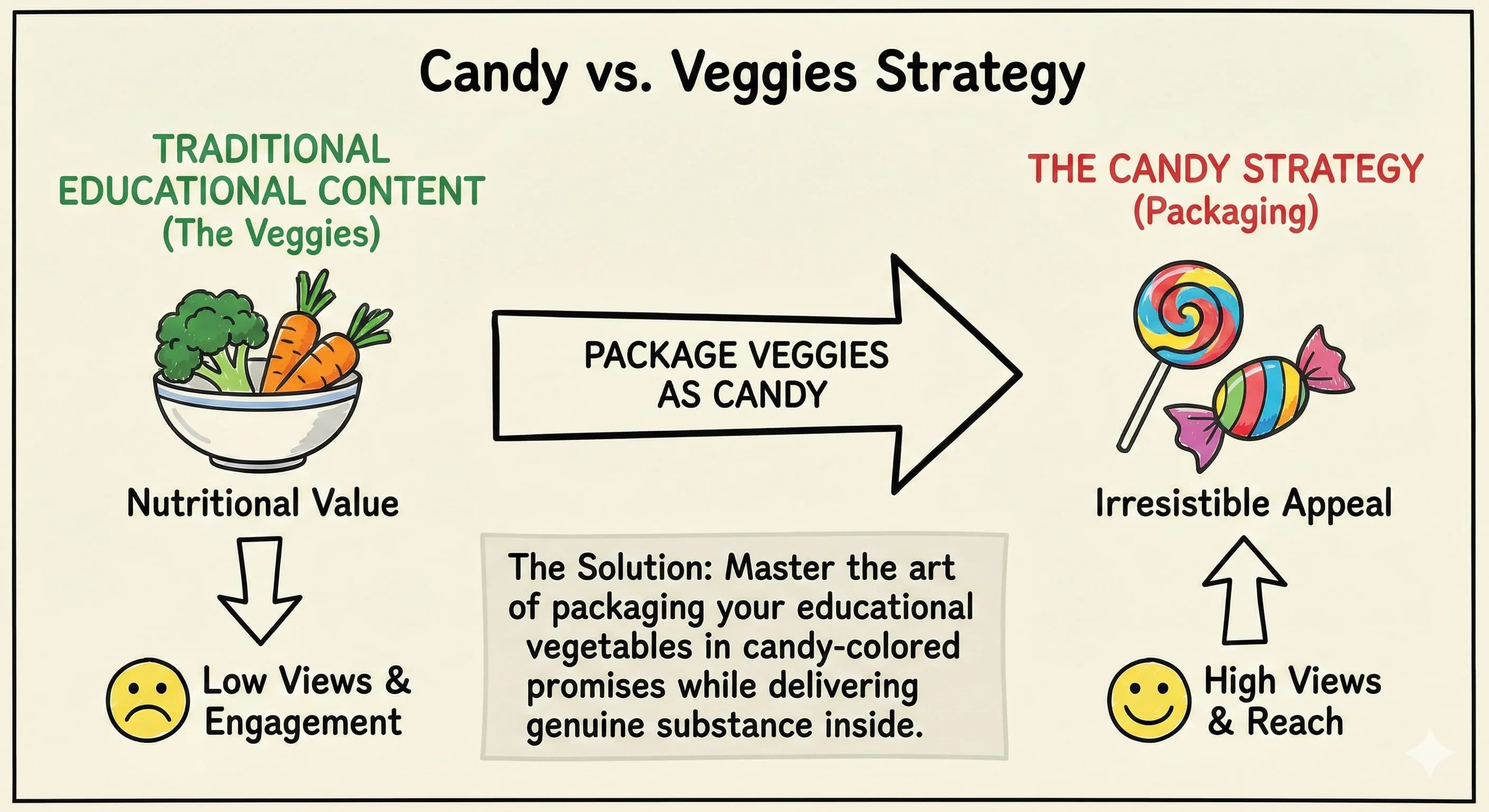 The Candy vs. Vegetables Strategy: Package Educational Content for Maximum YouTube Appeal