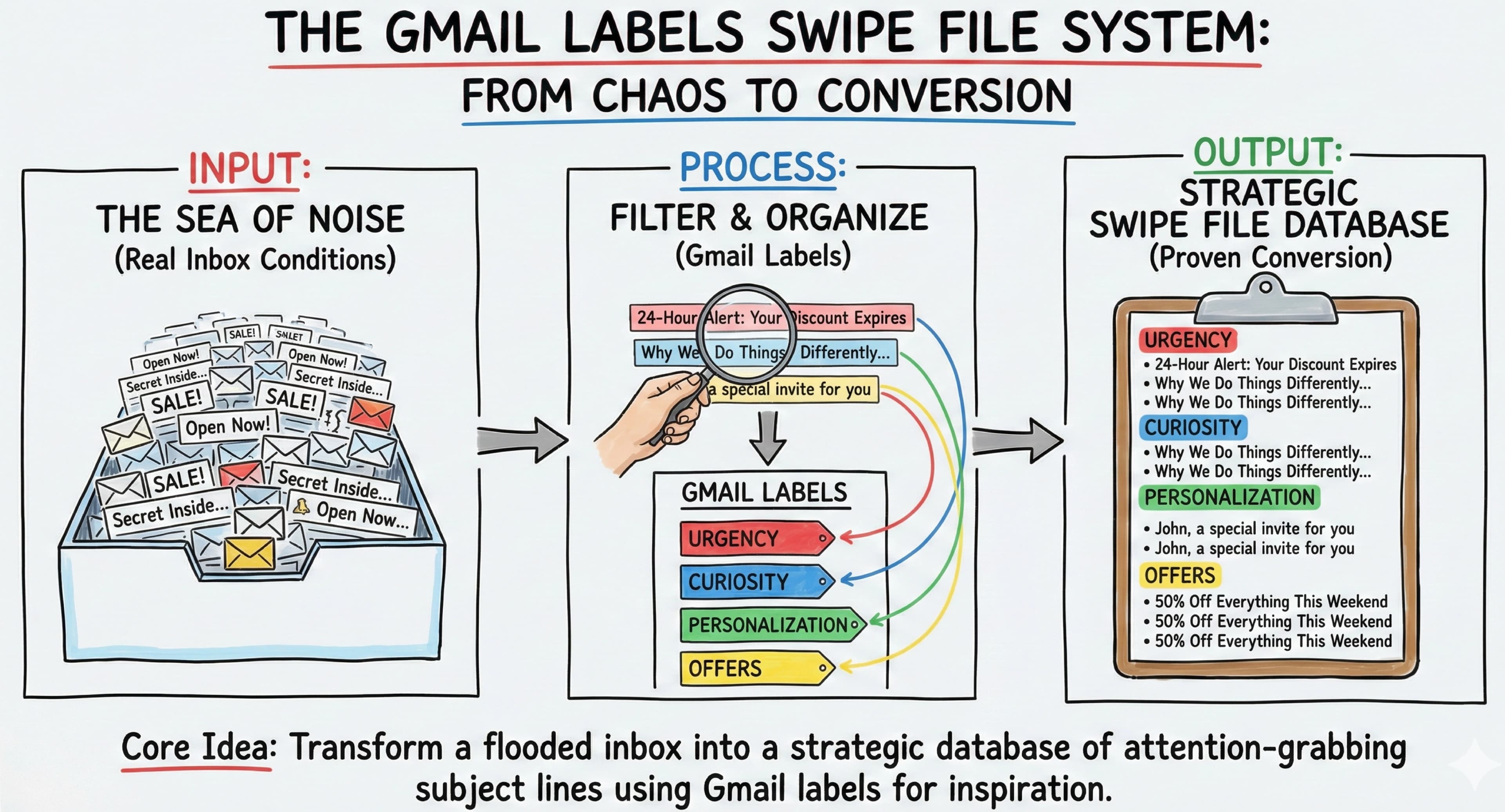 The Gmail Labels Swipe File System: How to Build a Database of High-Converting Email Subject Lines - Blog post thumbnail