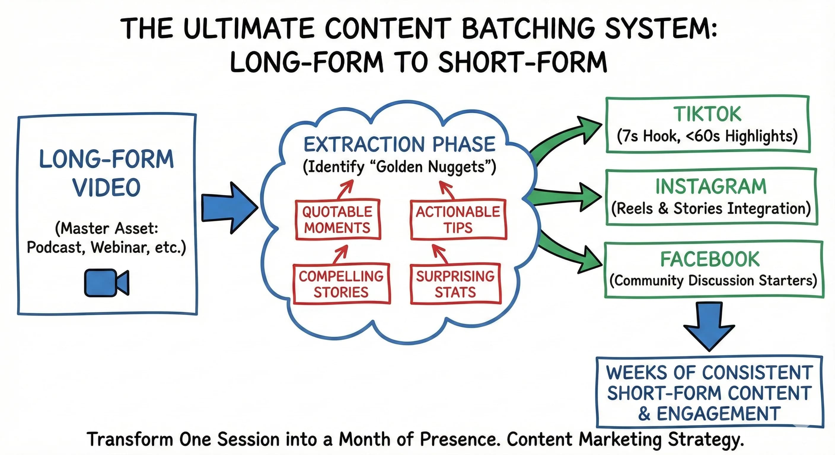 The Ultimate Content Batching System: Turn One Long-Form Video Into Weeks of Short-Form Content - Blog post thumbnail