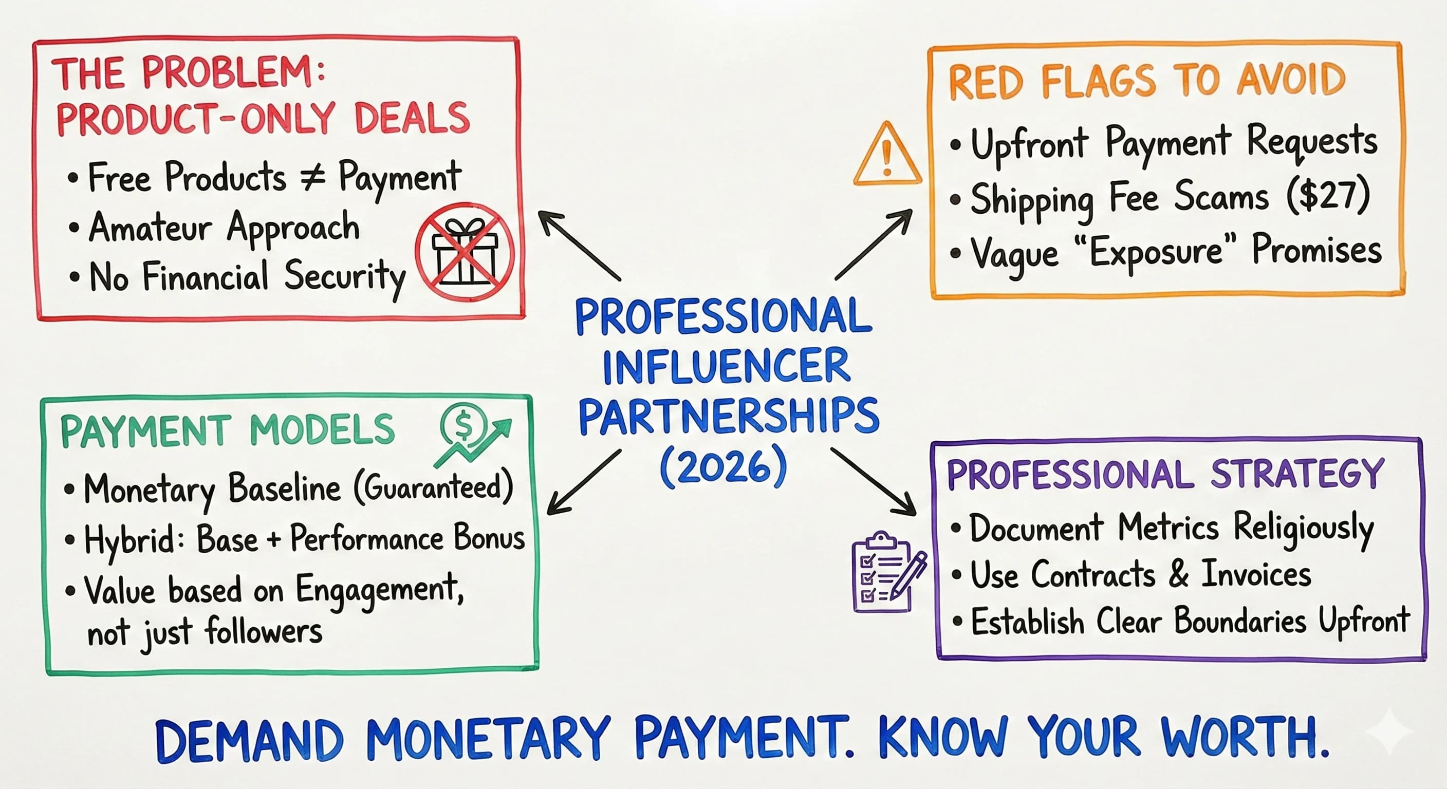 Why Content Creators Must Demand Monetary Payment for Influencer Partnerships - Blog post thumbnail