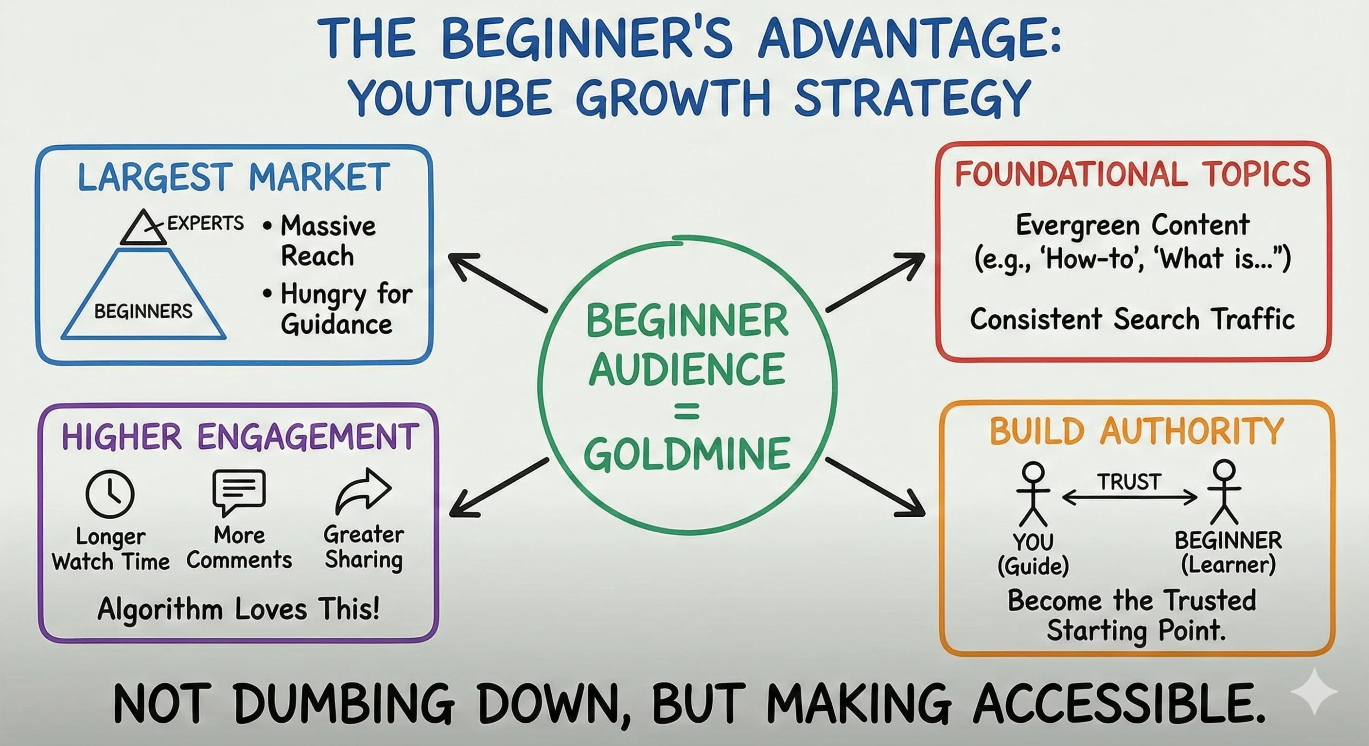 Why Smart Content Creators Target Beginners: The Ultimate YouTube Audience Strategy - Blog post thumbnail