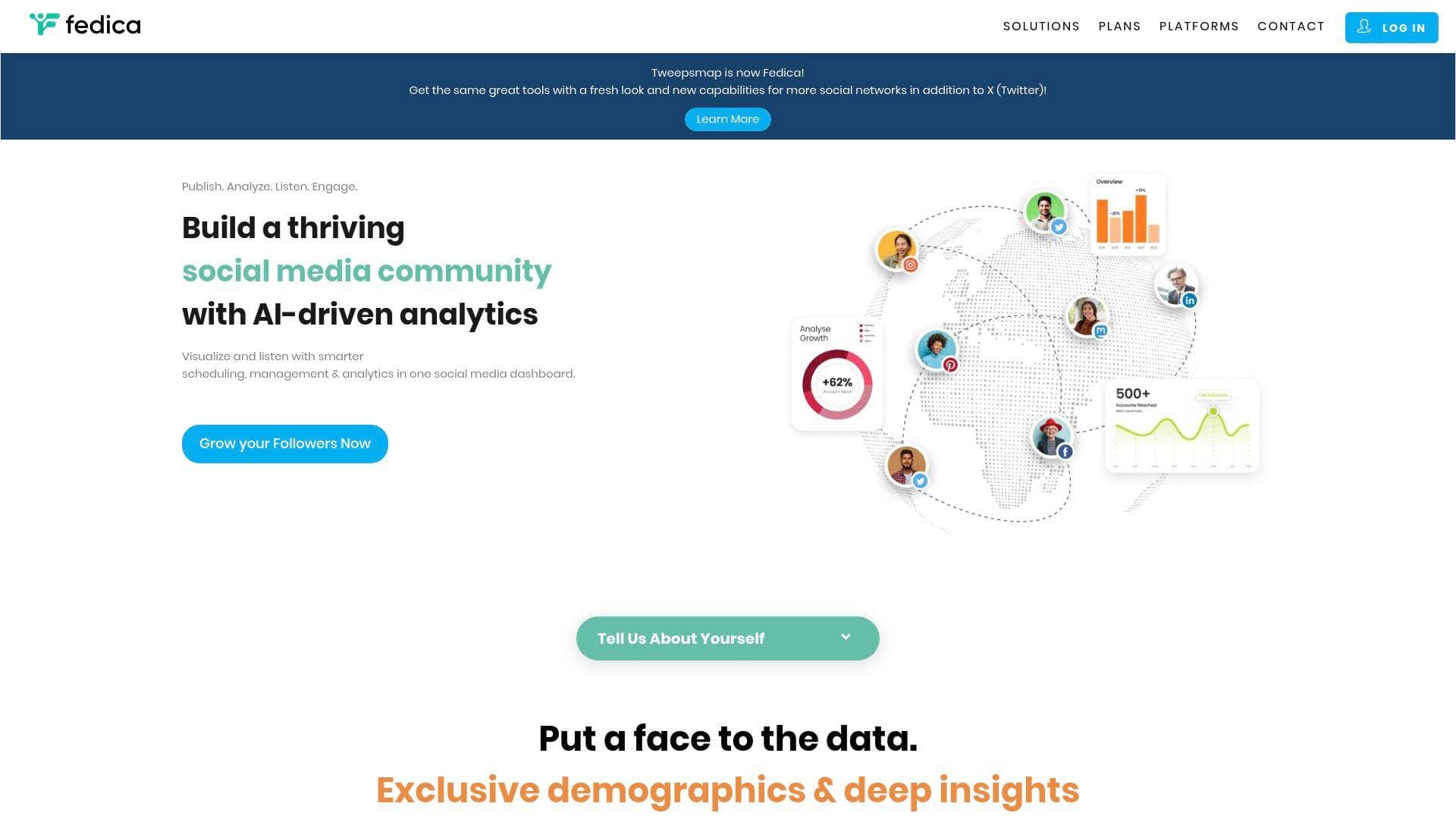 Fedica interface screenshot showing main features and user interface