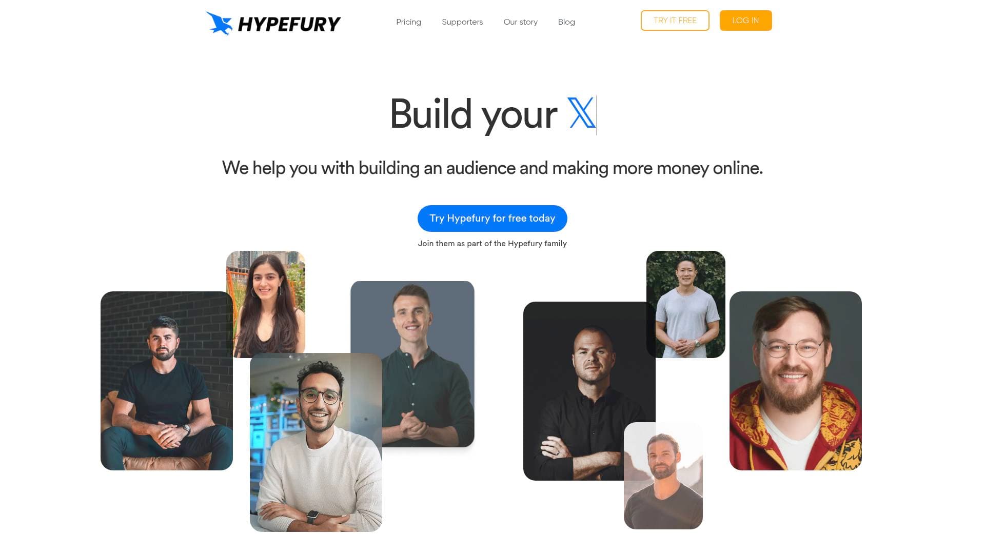 HYPEFURY interface screenshot showing main features and user interface