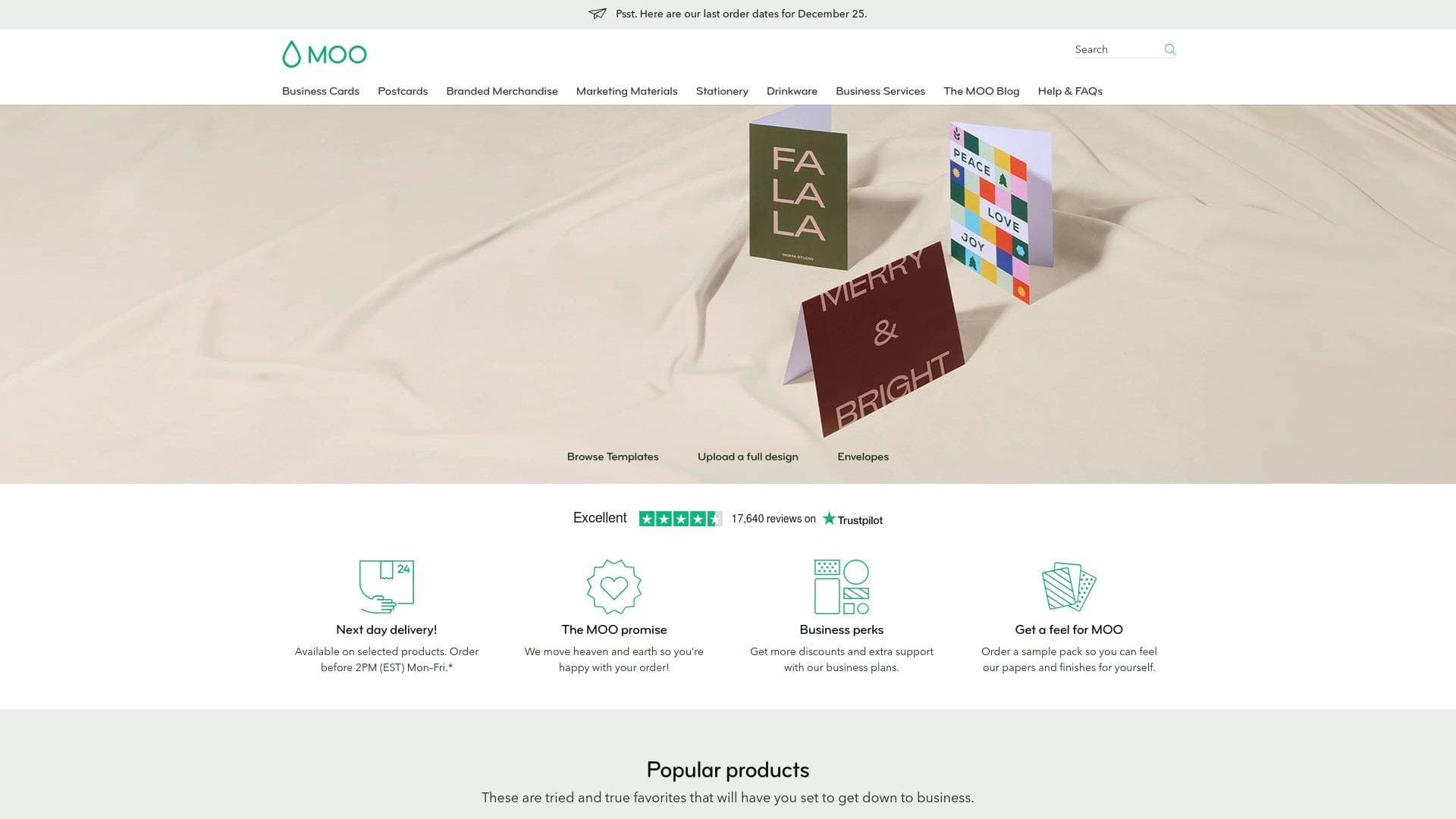 Moo interface screenshot showing main features and user interface