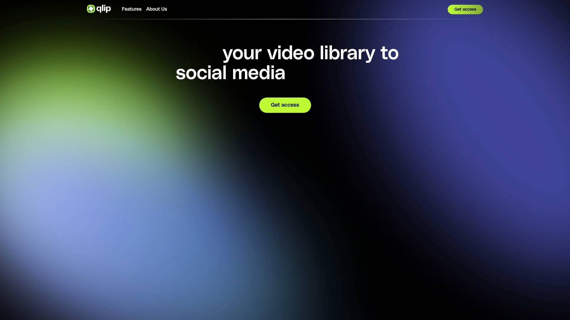 Qlip interface screenshot showing main features and user interface