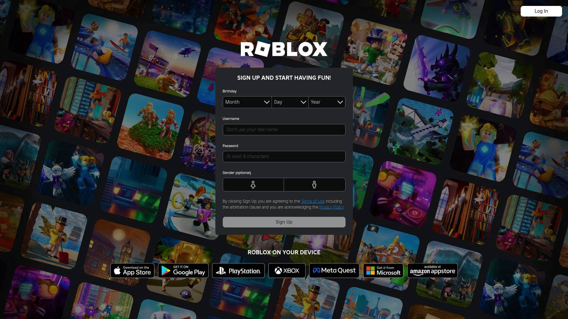 Roblox Create interface screenshot showing main features and user interface