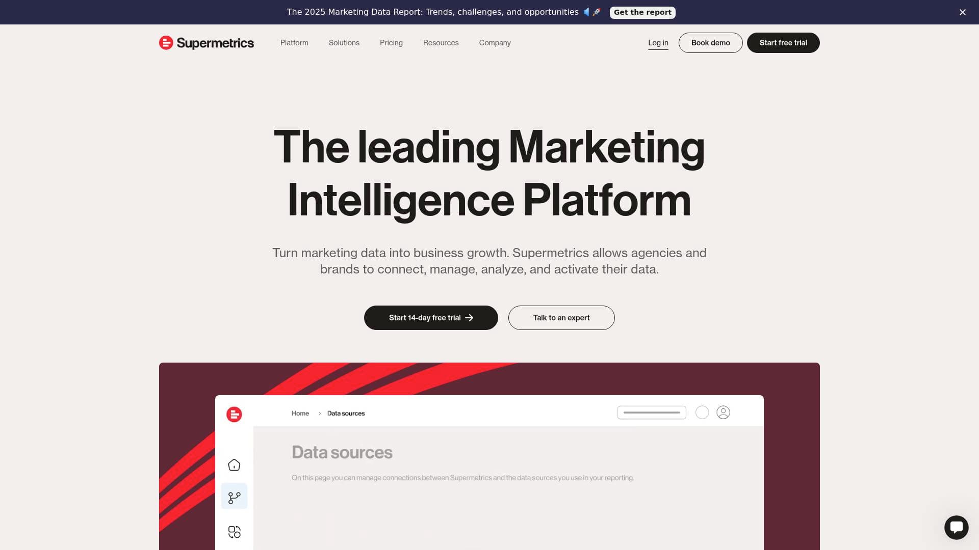 Supermetrics interface screenshot showing main features and user interface