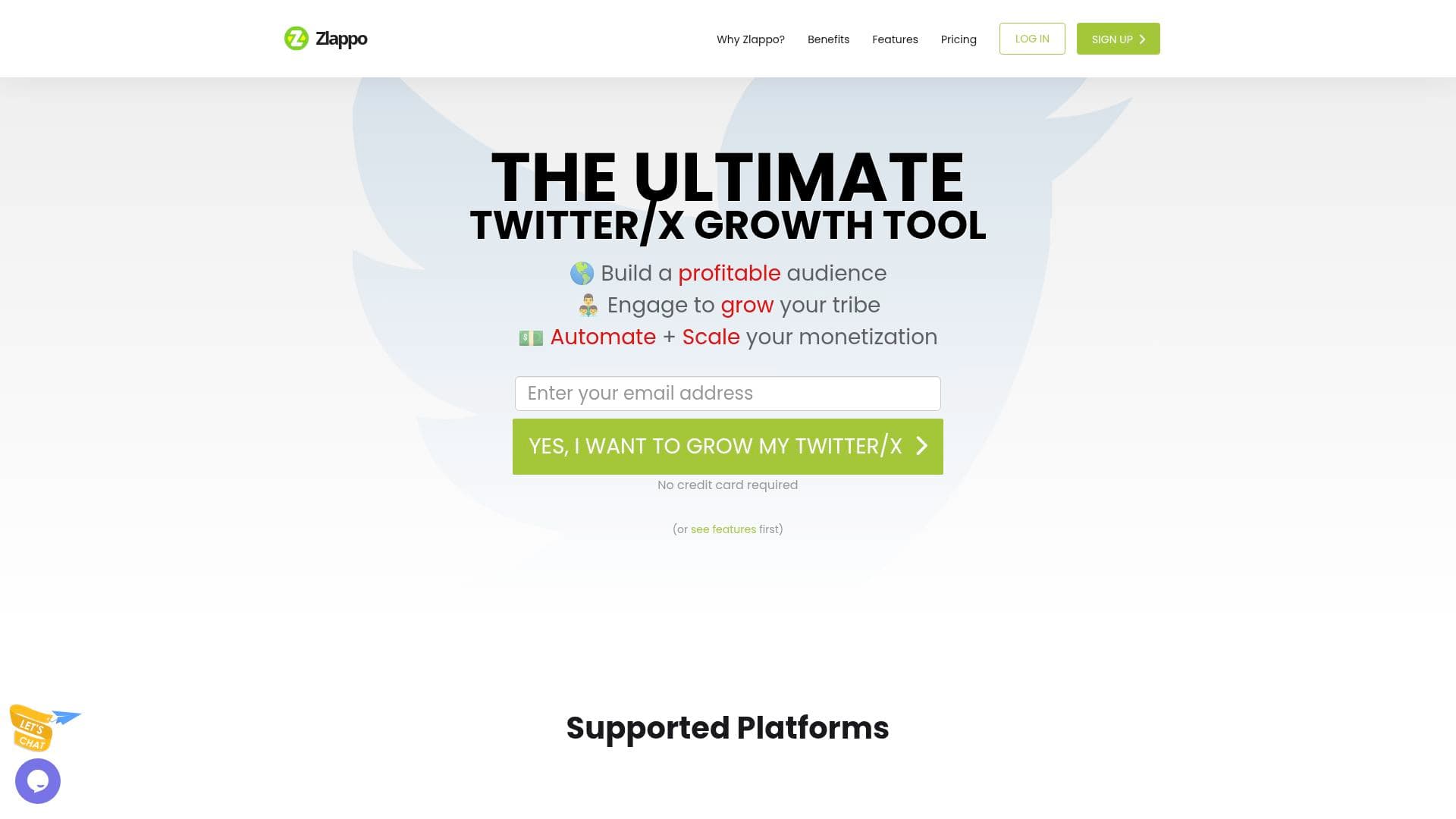 Zlappo interface screenshot showing main features and user interface