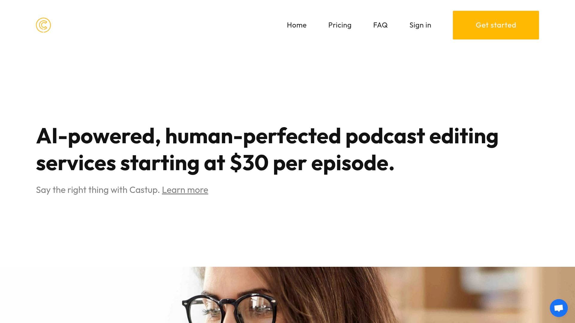 Castup interface screenshot showing main features and user interface