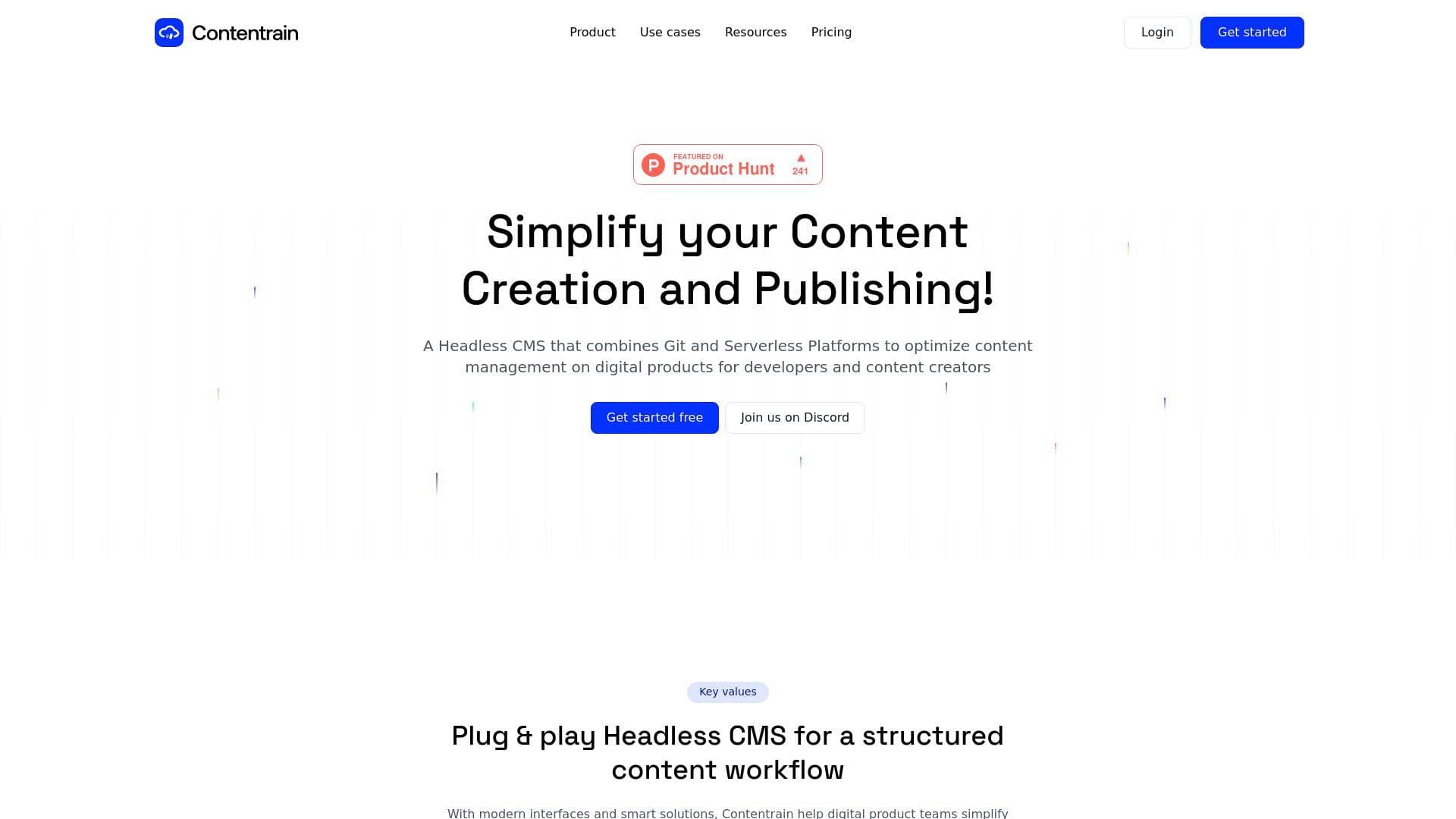 Contentrain interface screenshot showing main features and user interface