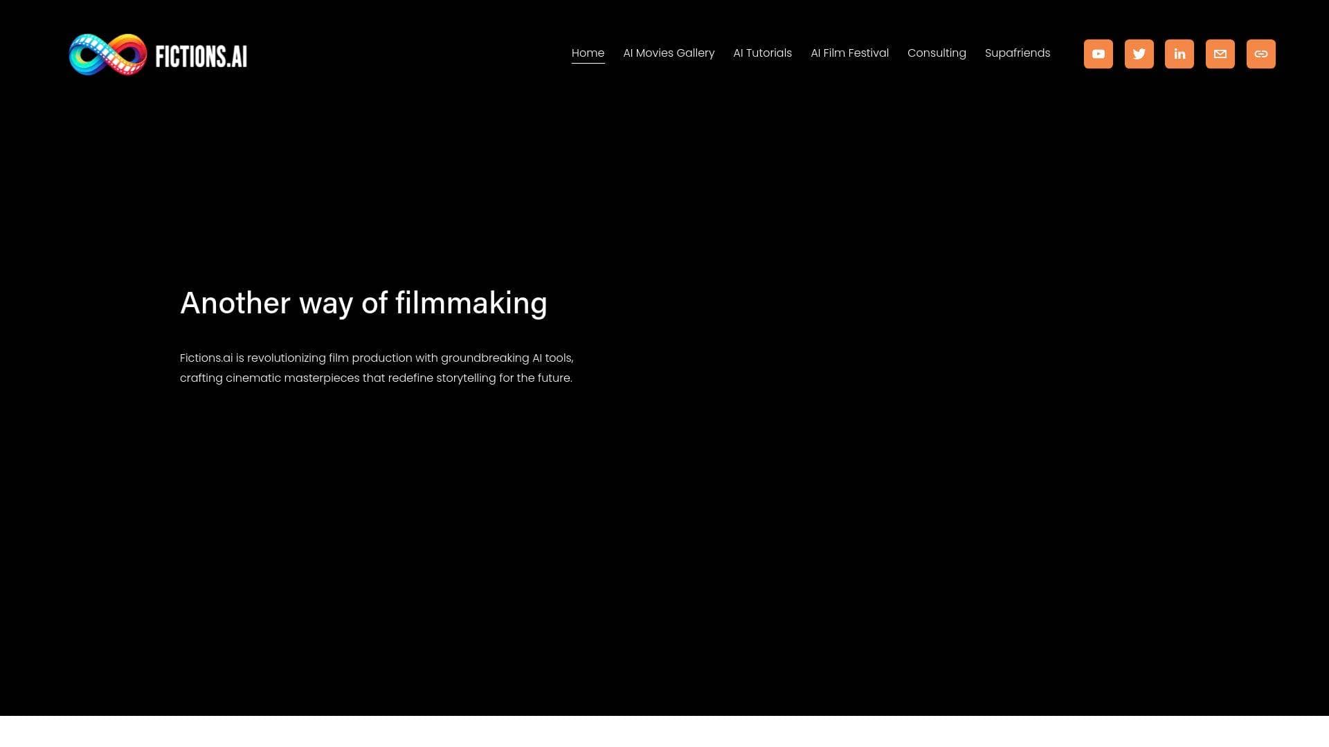 Fictions interface screenshot showing main features and user interface