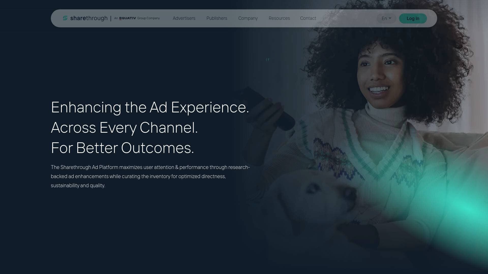 Headlines Sharethrough interface screenshot showing main features and user interface