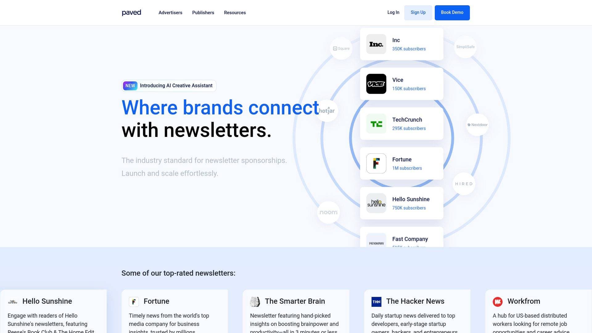 Paved interface screenshot showing main features and user interface
