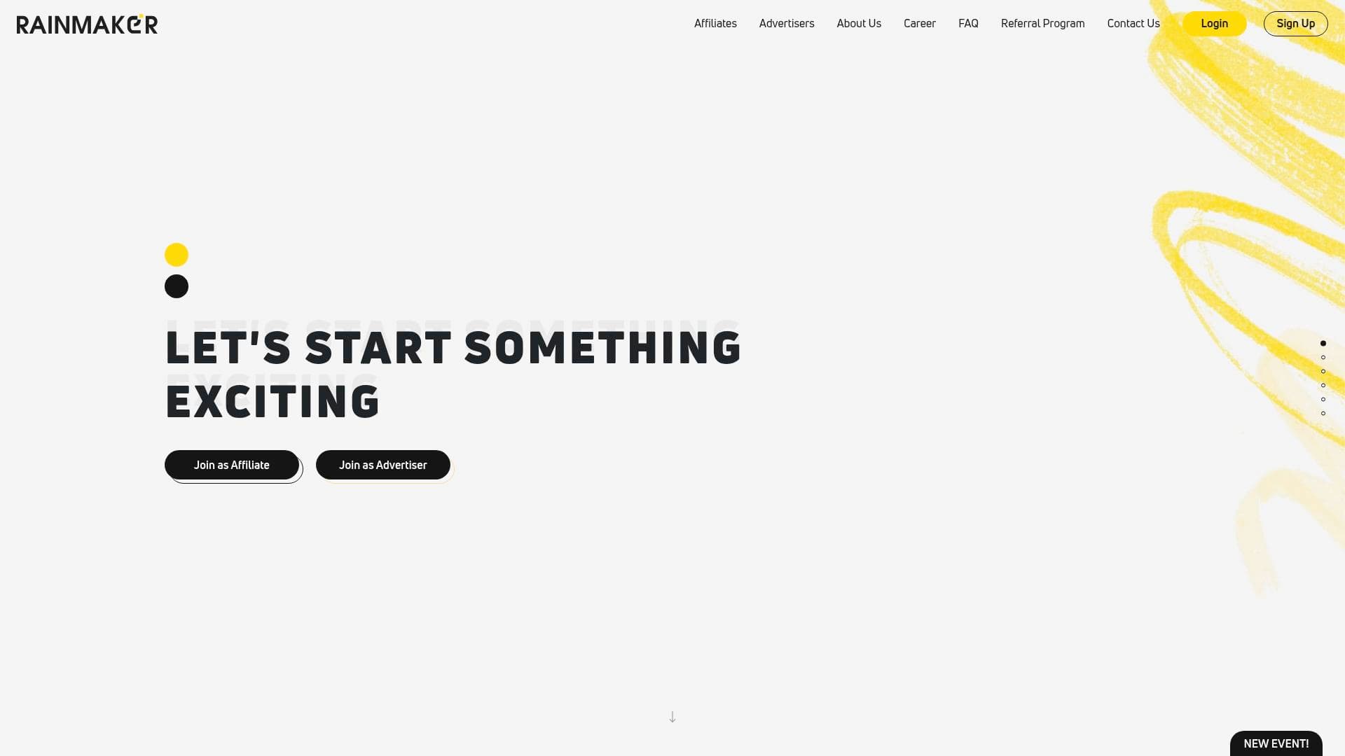 Rainmaker interface screenshot showing main features and user interface