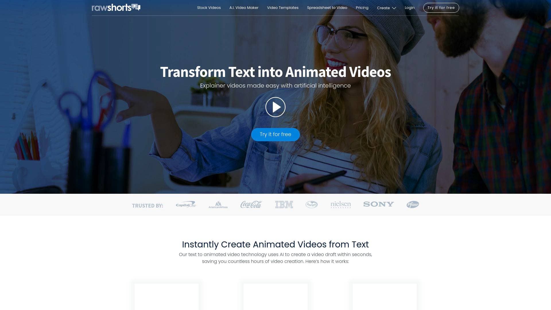 Rawshorts interface screenshot showing main features and user interface